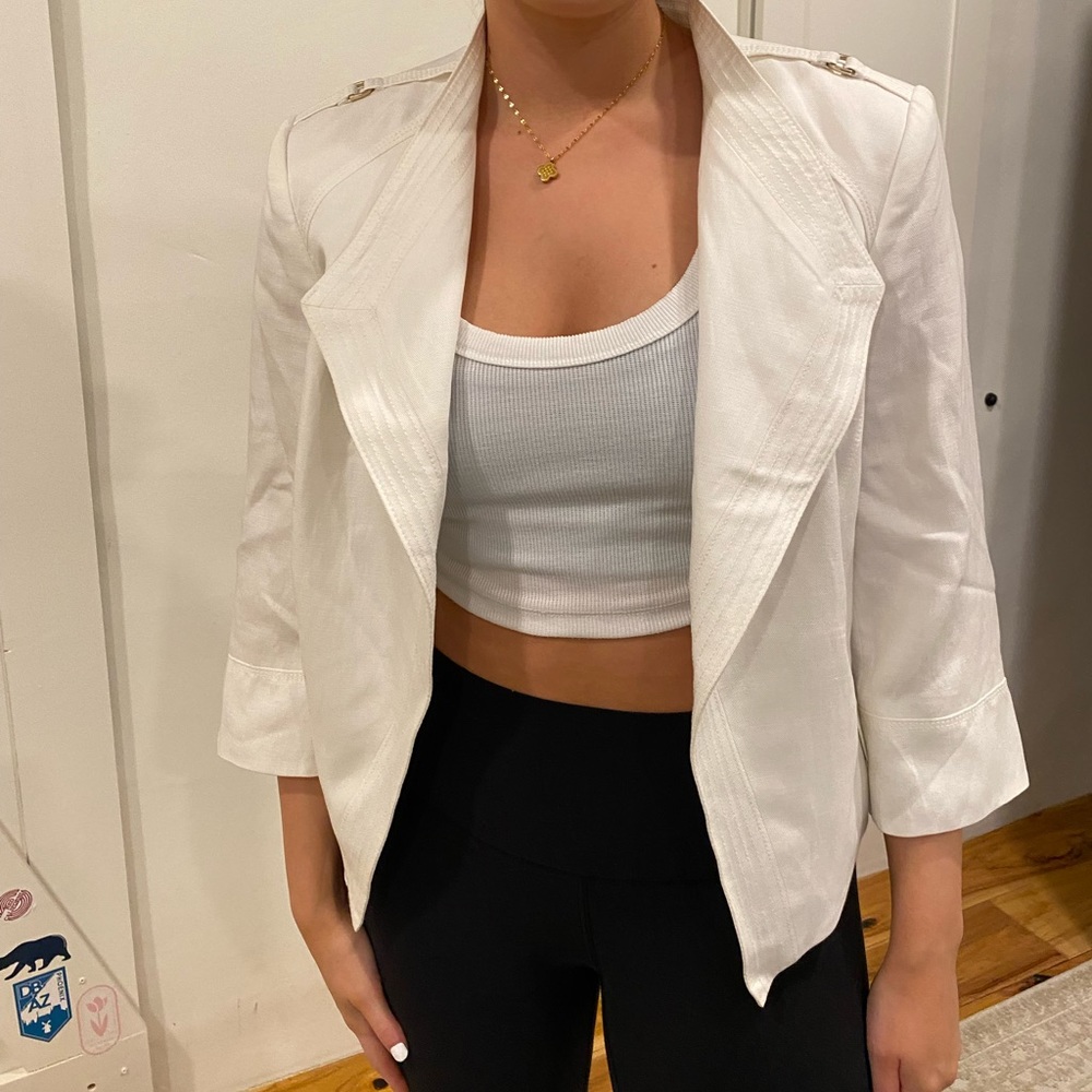 White House Black Market White Jacket